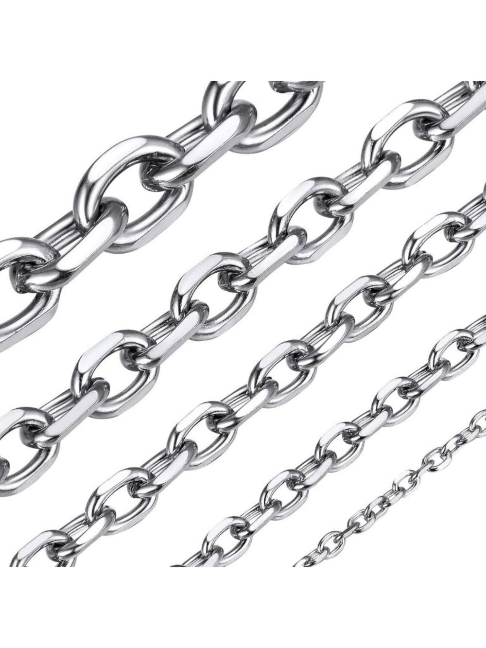 Unisex Stainless Steel Cable Chain Necklace - Durable, Stylish, Perfect Gift